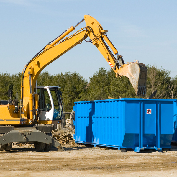 are there any restrictions on where a residential dumpster can be placed in Warm Springs CA